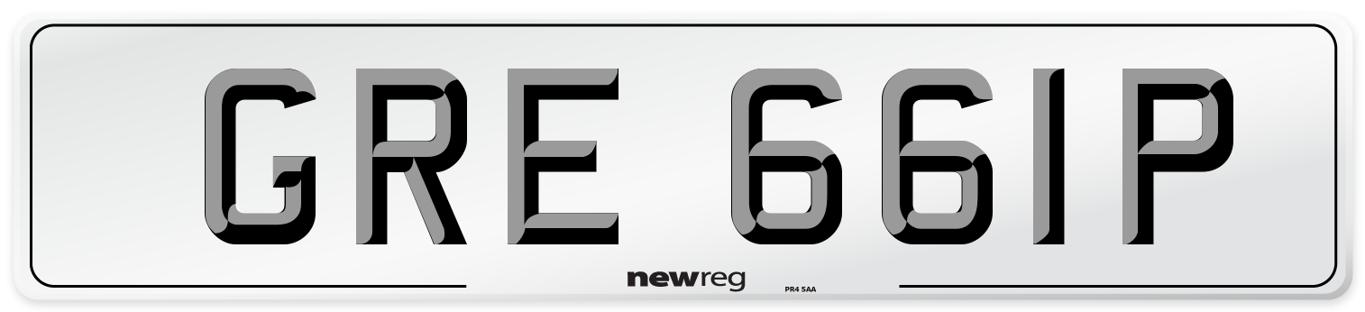 GRE 661P Number Plate from New Reg